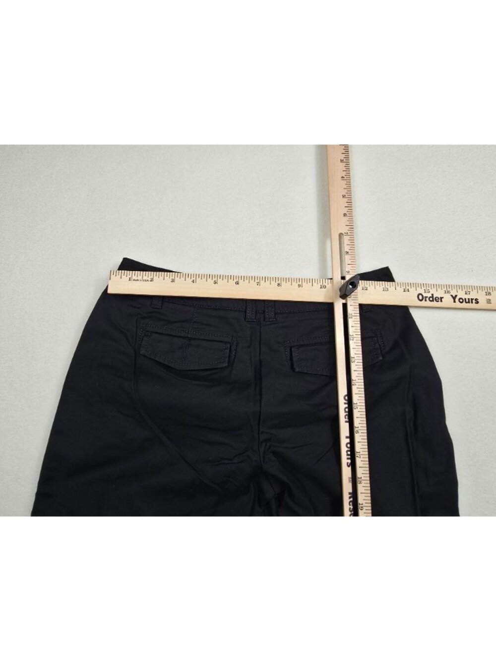 Ann Taylor Petite Black Cropped Pants Womens Size 0P Stretch Cotton Blend - Picture 5 of 6